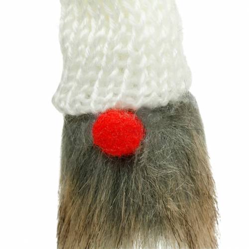 Produkt Krasnal do naklejenia na czapkę dzianinową czerwony, biały, szary 11–13cm dł. 34–35,5cm 12 szt.