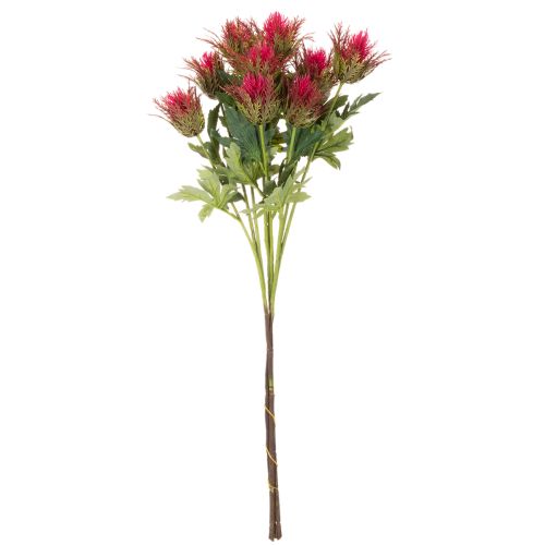 Sztuczna gałązka ostu czerwonego do dekoracji, 67 cm, 3 sztuki | Floristik24.pl