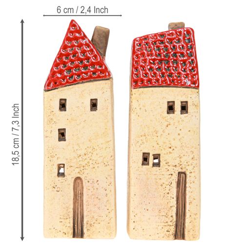Produkt Latarnia adwentowa ceramiczna dekoracja domu na jesień wys. 18/18,5 cm 2 szt.