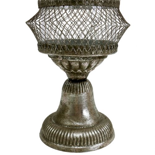 Floristik24 Latarnia antyczne szkło i metal Ø14cm H27cm