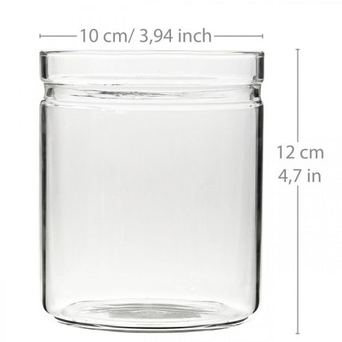 Floristik24 Wazon na kwiaty, szklany cylinder, szklany wazon okrągły Ø10cm W12cm