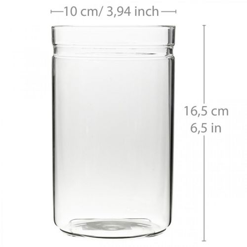 Produkt Wazon na kwiaty, szklany cylinder, szklany wazon okrągły Ø10cm H16.5cm
