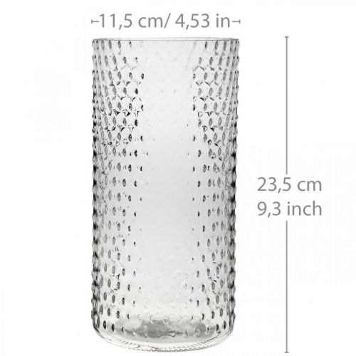 Produkt Wazon na kwiaty, szklany wazon, szkło na świece, szklana latarnia Ø11,5 cm H23,5 cm