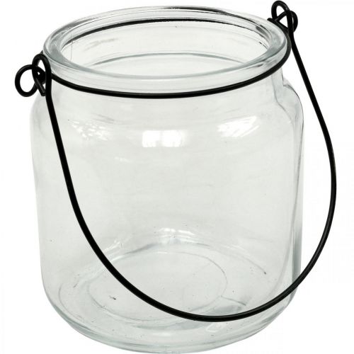 Produkt Latarnia szklana wisząca latarnia z uchwytem Ø8cm W10,5cm