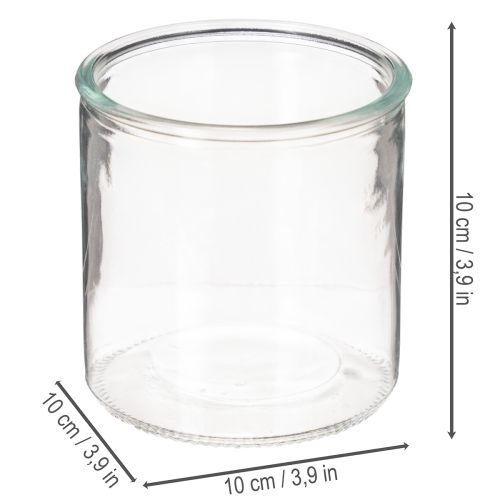 Wazon szklany cylindryczny, przezroczysty, uniwersalny, 10 cm, 3 sztuki | Floristik24.pl