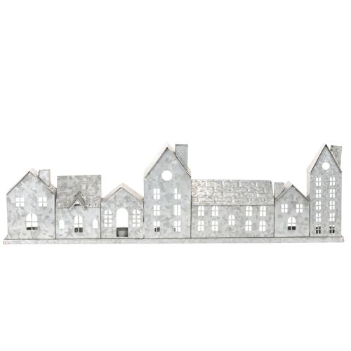 Dekoracyjny rząd domków z świecznikami typu tealight, dekoracja adwentowa, 68 cm kupić | Floristik24.pl