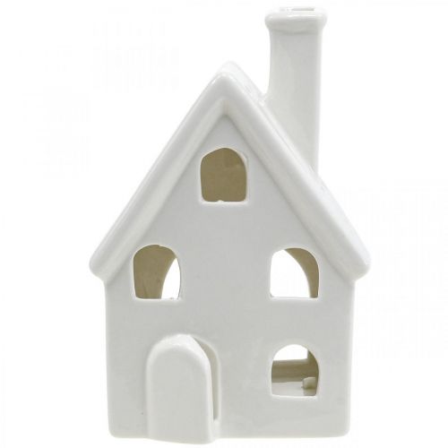 Produkt Latarnia Domek Ceramiczny Domek Latarniowy Adwentowy Biały W14cm 2szt