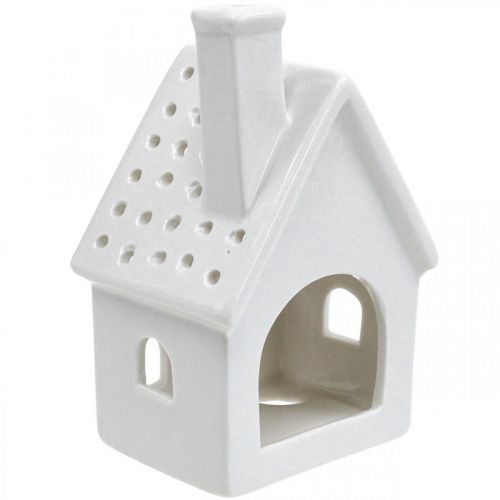 Produkt Latarnia Domek Ceramiczny Domek Latarniowy Adwentowy Biały W14cm 2szt