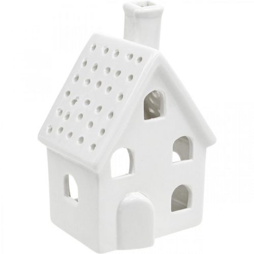 Produkt Latarnia Domek Ceramiczny Domek Latarniowy Adwentowy Biały W14cm 2szt