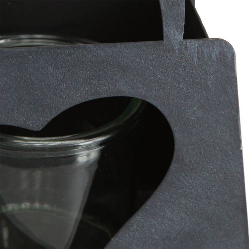 Produkt Latarnia Metalowa Ozdoba Worek z Sercem Antracyt H18cm 2szt
