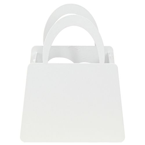Produkt Torba dekoracyjna latarnia metalowa z sercem biała W18cm 2szt