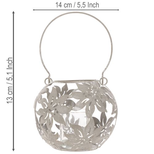 Metalowa wisząca dekoracja wiatrowskaz w kolorze szarym Ø14cm wys.13cm | Floristik24.pl