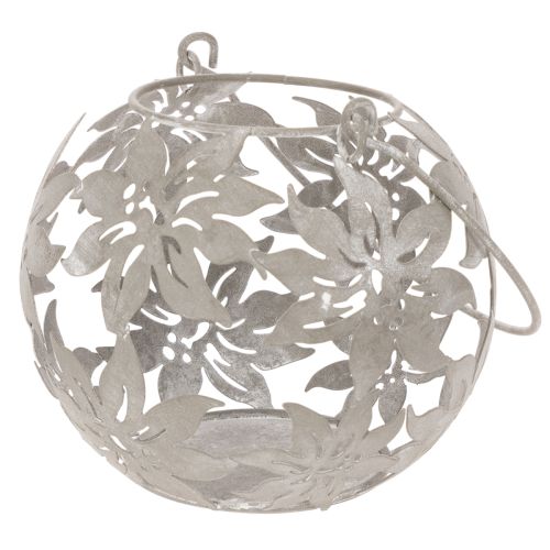 Metalowa wisząca dekoracja wiatrowskaz w kolorze szarym Ø14cm wys.13cm | Floristik24.pl