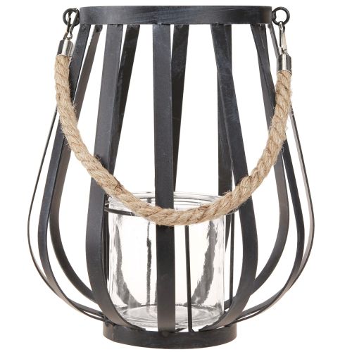 Produkt Latarnia Metalowa latarnia ze szkłem antracytowym Ø23cm W27cm