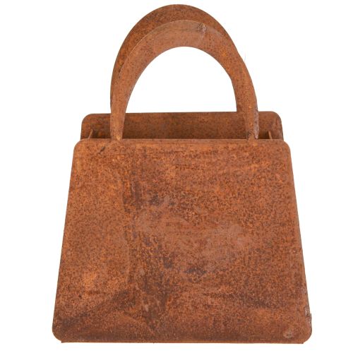 Produkt Latarnia metalowa torba rdza z wkładem szklanym wys. 15cm 2szt