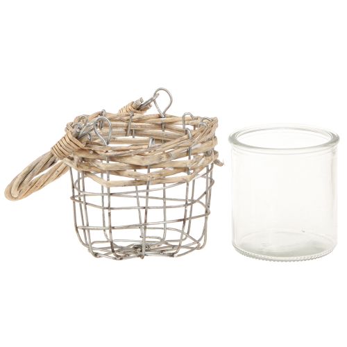 Produkt Świecznik na tealight szkło metal wierzba Ø10,5cm 3szt