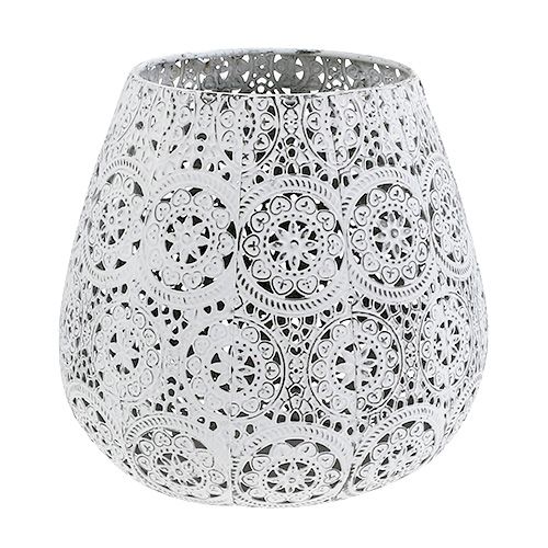 Latarnia Biała Ø19cm H18,5cm