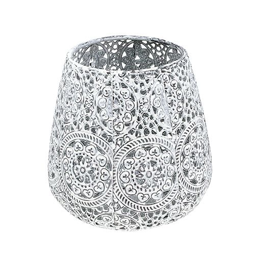 Floristik24 Latarnia biała Ø12cm H13cm 1szt.