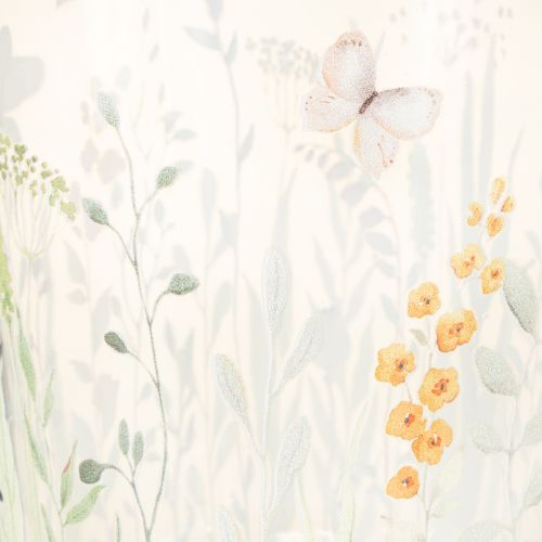 Produkt Dekoracyjna szklana latarnia z motywem łąki motyli, stylowa ozdoba domu, 18 cm, 2 sztuki