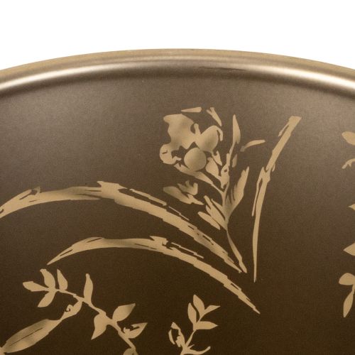 Produkt Szklany świecznik typu tealight, kwiatowy wzór, idealny na przytulne chwile w domu, 18 cm