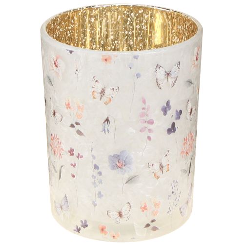 Szklany świecznik typu tealight z motywem motyla, idealny na przytulne chwile w domu, 12,5 cm, 2 sztuki