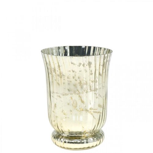Szklany lampion Świecznik na tealight Szklany tealight Ø11cm W14,5cm