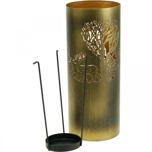 Produkt Vintage świecznik metalowy jeleń 30/38,5/45cm zestaw 3