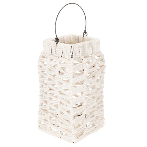 Wisząca latarnia, letnia dekoracja, makrama wys. 35,5 cm szer. 19 cm kupić | Floristik24.pl