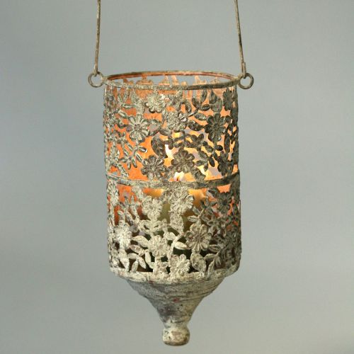 Floristik24 Latarnia Wisząca Antyczny Metal Ø10cm H21cm 2szt.