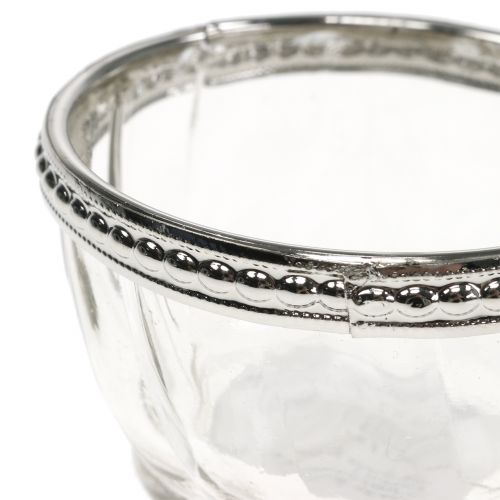 Floristik24 Słoik na tealight antyczny z metalową obręczą Ø7cm H4cm