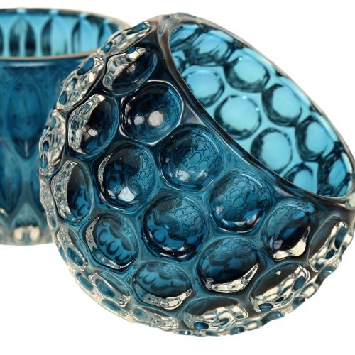 Floristik24 Lampiony szklane ciemnoniebieskie Ø8cm W6cm 2szt