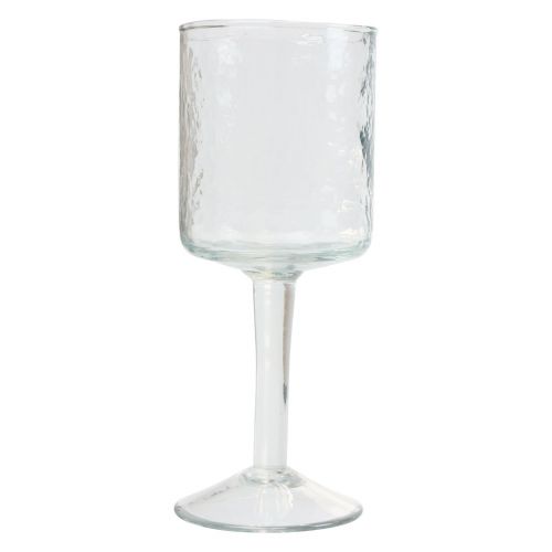 Produkt Szklana latarnia z podstawą, okrągły szklany świecznik na tealighty Ø8cm W20cm