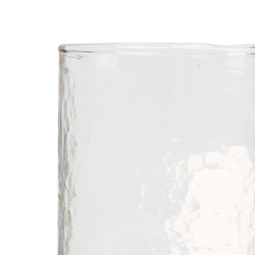 Floristik24 Szklana latarnia z podstawą, okrągły szklany świecznik na tealighty Ø8cm W20cm