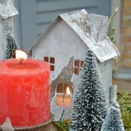 Produkt Latarnia metalowa, shabby chic, dekoracja świąteczna, bielona, wygląd antyczny. W14,5 cm