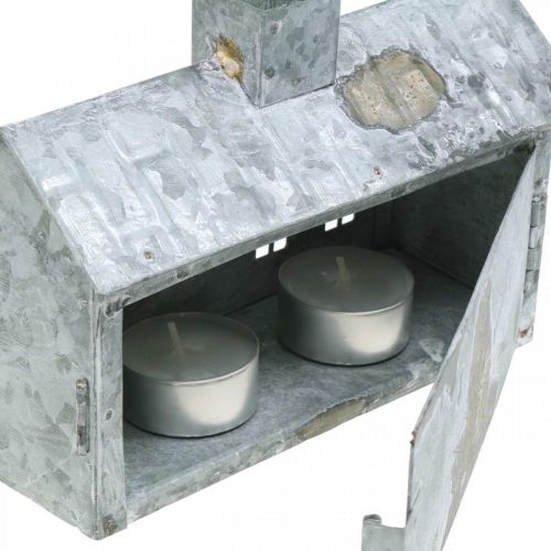 Produkt Latarnia metalowa, dekoracja na Boże Narodzenie, shabby chic, myta na biało, antyczny wygląd W12,5cm D17,5cm