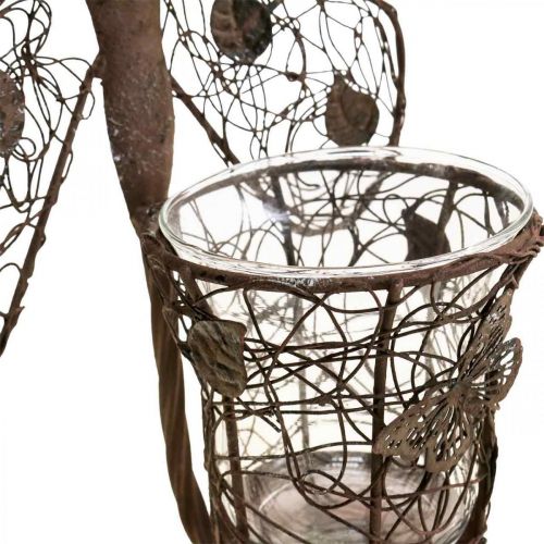 Produkt Latarnia metalowa dekoracja ścienna motyl rdzawa dekoracja 36,5cm