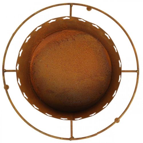 Produkt Lampion z Gwiazdami, Adwentowy, Metalowy uchwyt na wieniec, Dekoracja świąteczna Rdza Ø25cm