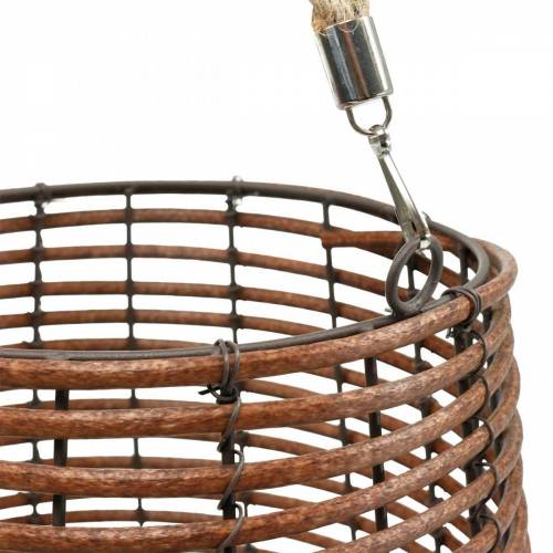 Produkt Świeca w koszu, latarnia z rączką, dekoracja świecy, koszykowa latarnia Ø24cm W34cm