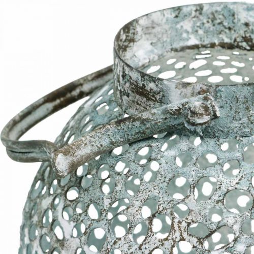 Floristik24 Metalowa latarnia, latarnia, świecznik antyczny wygląd Ø15cm W22cm