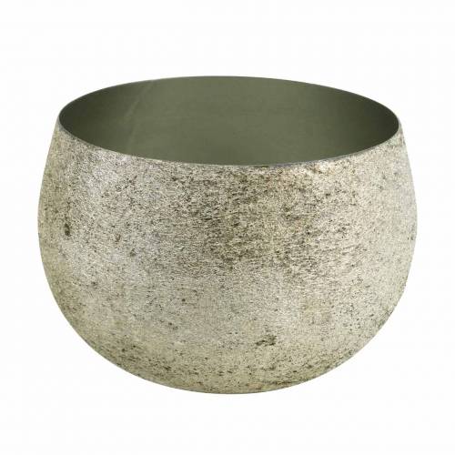 Floristik24 Misa dekoracyjna szampan metal Ø17cm H11,5cm