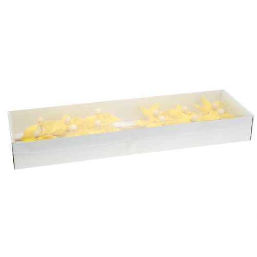 Floristik24 Wiatraczek mini z kropkami żółty Ø8cm 12szt.