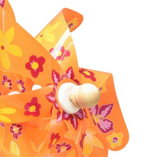 Floristik24 Wiatrak na patyku wiatraczek pomarańczowożółty różowy Ø30,5cm 74cm