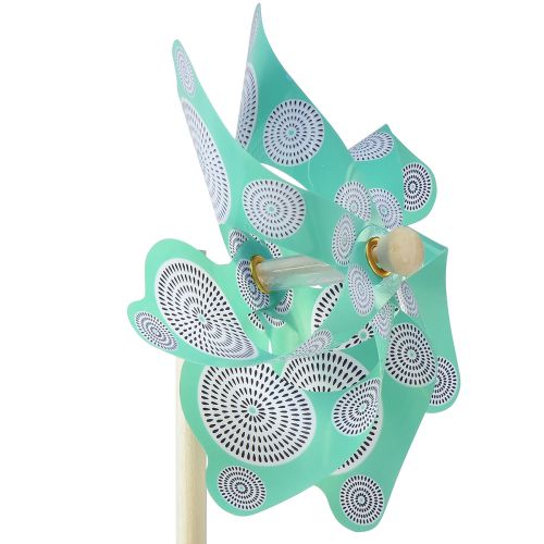 Produkt Wiatraczek różowy turkusowy kolorowa letnia dekoracja Ø15cm W48cm 3szt