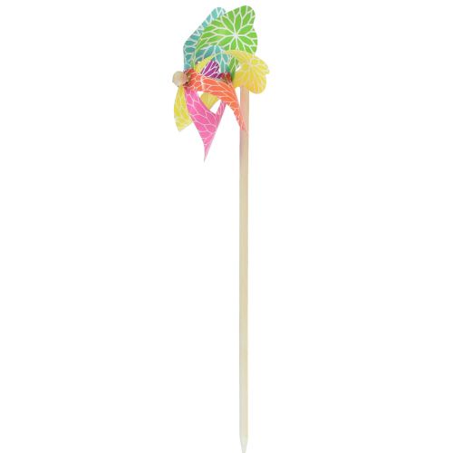 Produkt Wiatraczek różowy turkusowy kolorowa letnia dekoracja Ø15cm W48cm 3szt