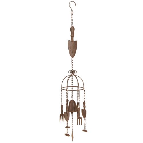 Produkt Dzwonek wietrzny metalowy narzędzie ogrodowe dekoracja brązowy Ø13cm wys.76cm