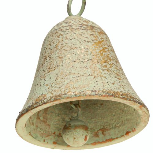 Produkt Dzwonek wietrzny serce z metalu z dzwoneczkiem antyczny zielony złoty rdza 46cm