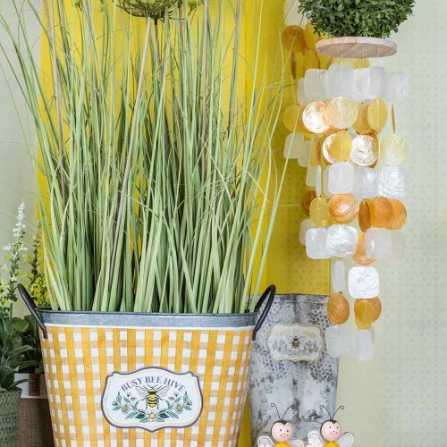 Floristik24 Dzwonki wietrzne z muszlami capiz, naturalna dekoracja, muszla mobilna L85cm Ø13cm