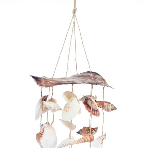 Produkt Ozdoba z dzwonka wietrznego w kształcie muszli do zawieszenia, wys. 80 cm