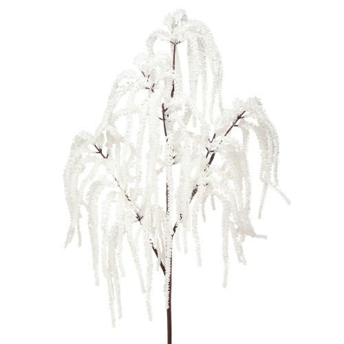 Floristik24 Dekoracyjna gałązka wierzby płaczącej dekoracja zimowa biały brokat 82cm 2szt