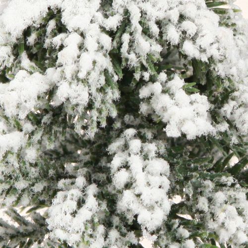 Floristik24 Ozdoba zimowa Choinka w kolorze zielono-białym Ø7cm W14cm 4szt